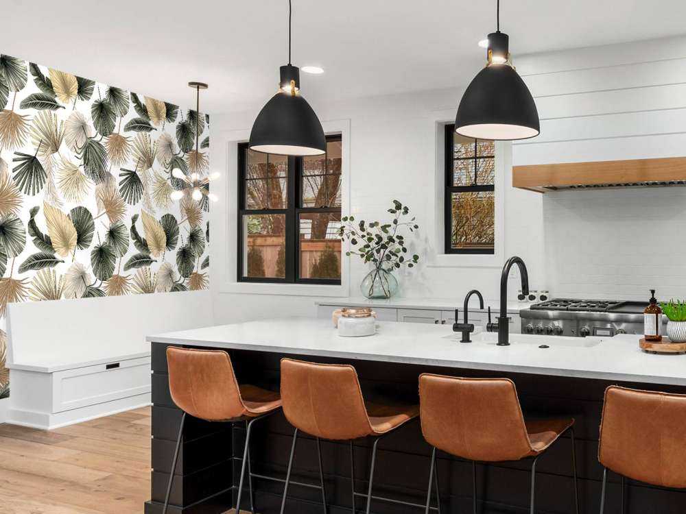 Gedroogde palmbladeren