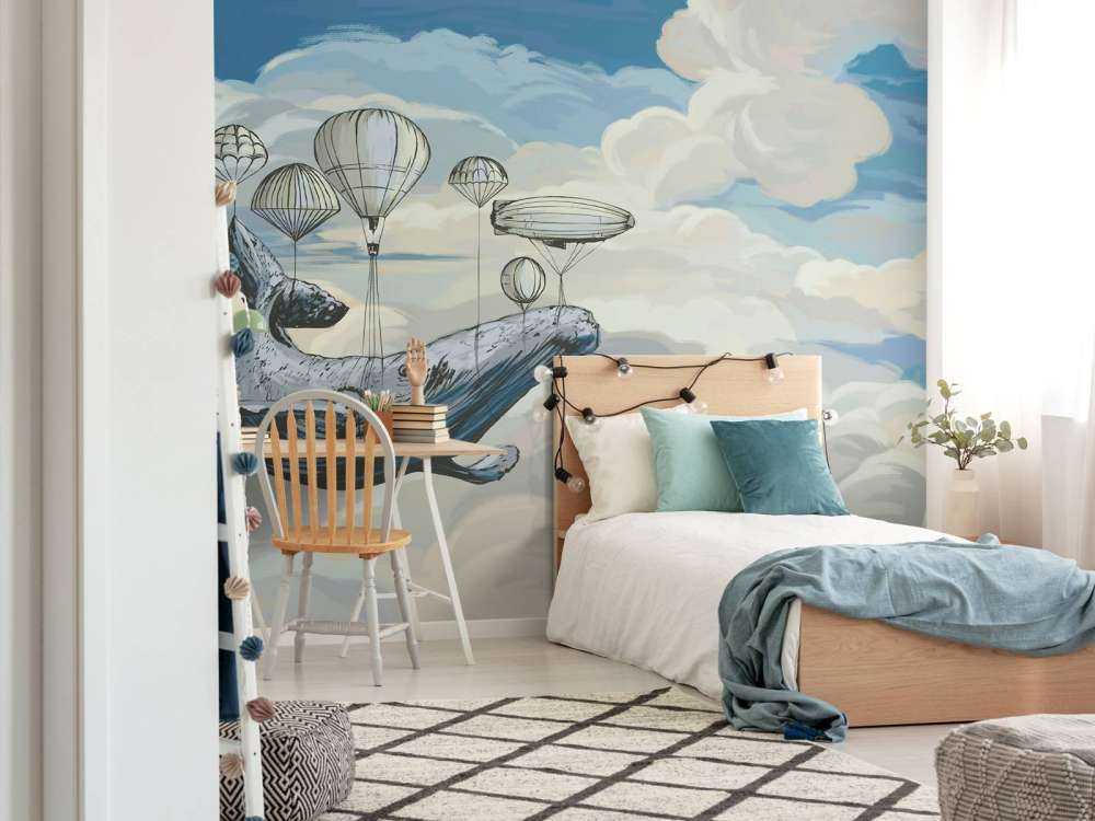 Luchtballonnen met een walvis