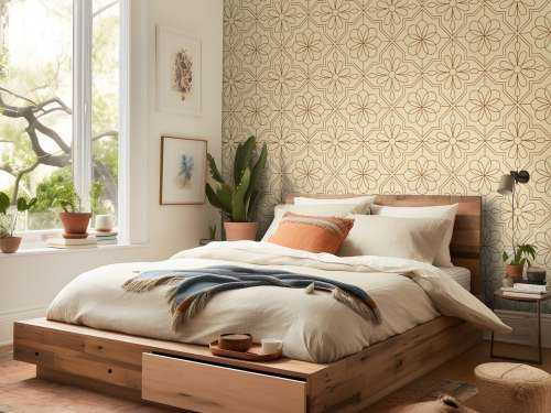 Bloemen in retro stijl