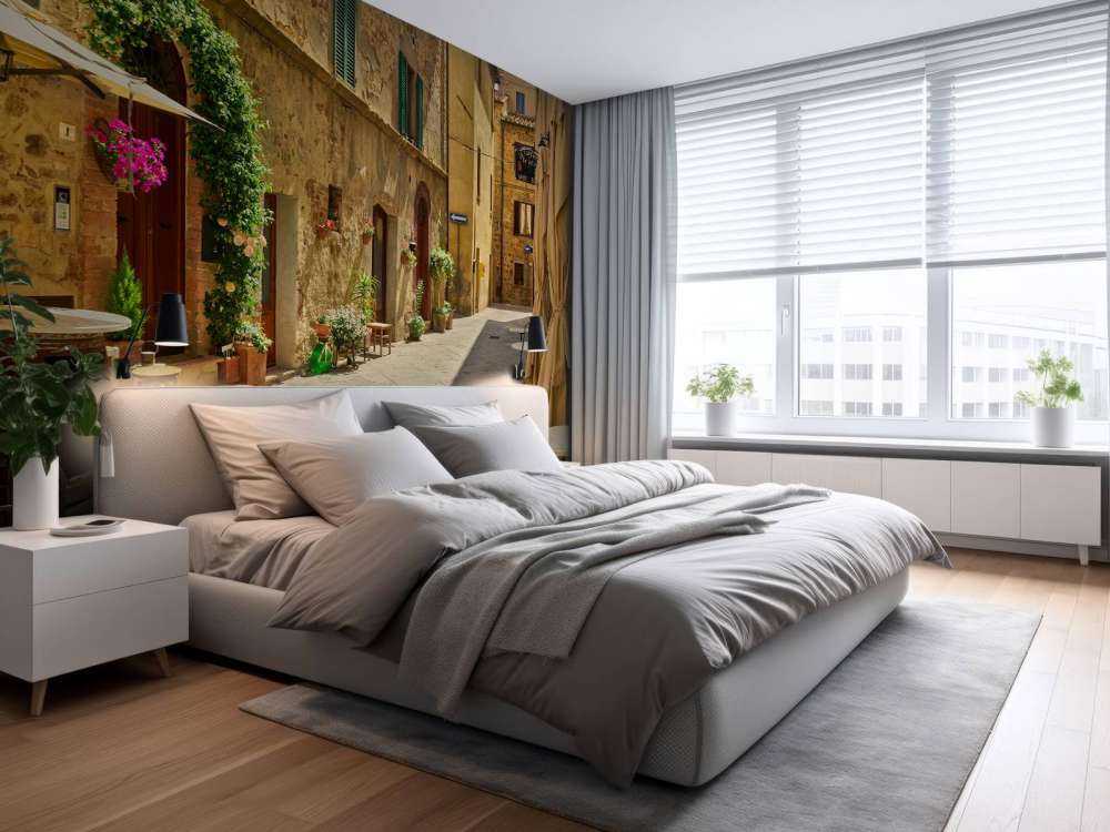 Terrassen in oud straatje