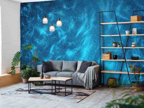 Blauwe glitter stroom