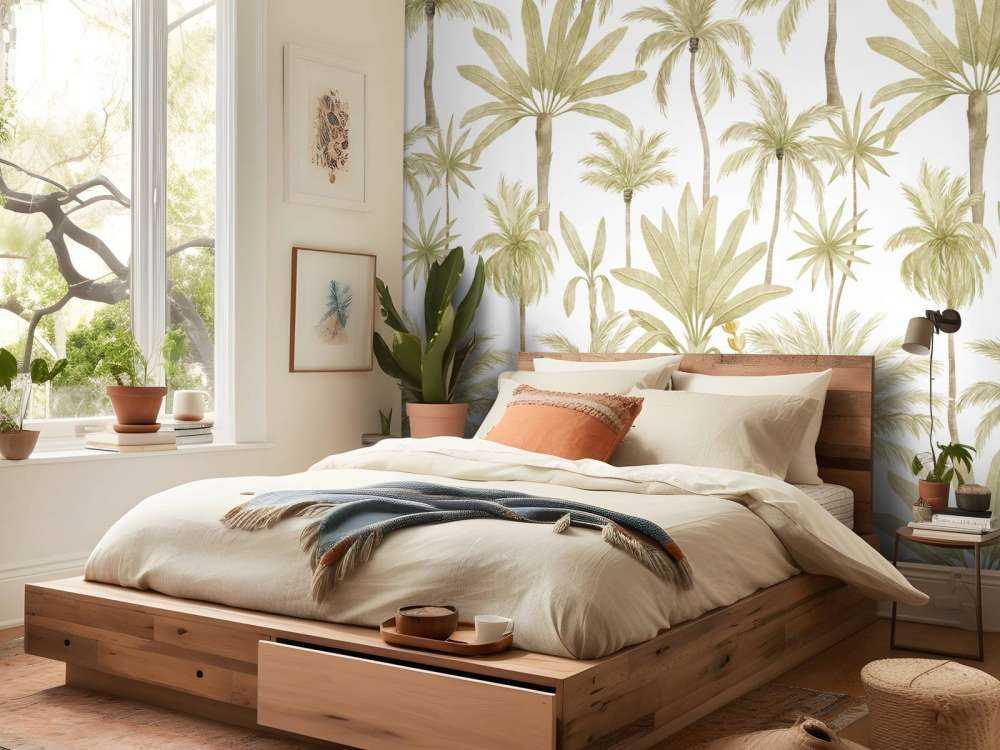 Tropische waterverf bomen