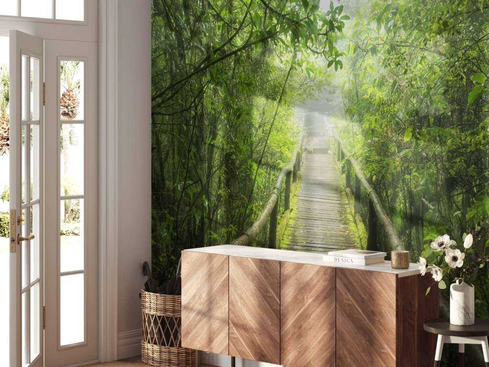 Groene, mistige jungle