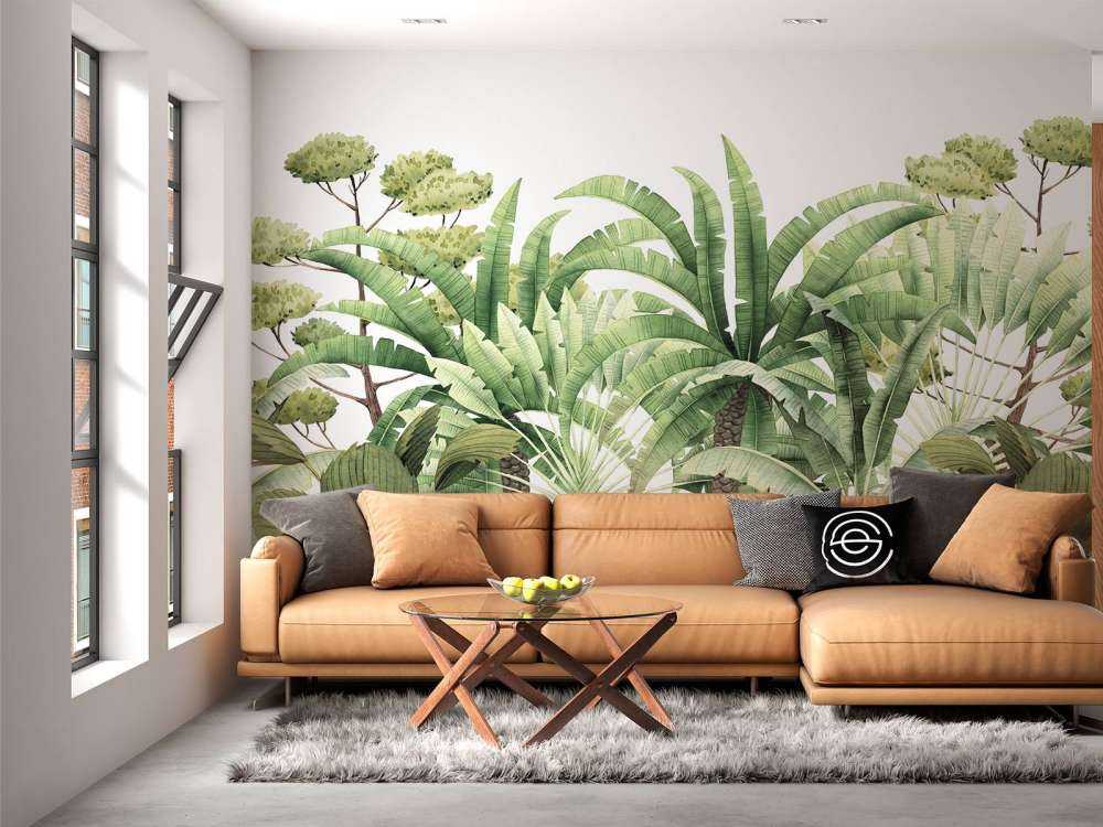 Geschilderde palmbomen