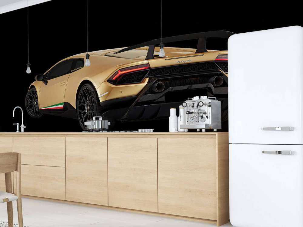 Lamborghini Huracán - Linker achterkant, zwart