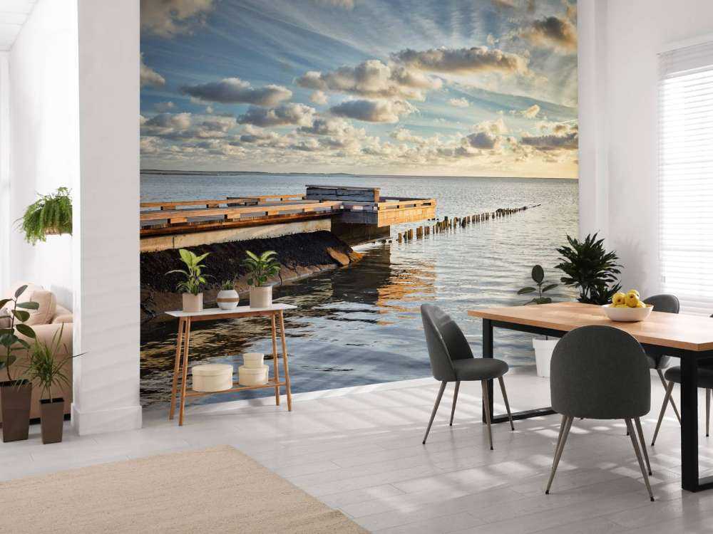 Steiger met mooie wolken