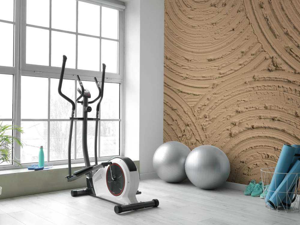 Zen cirkels grove structuur in goud bruin