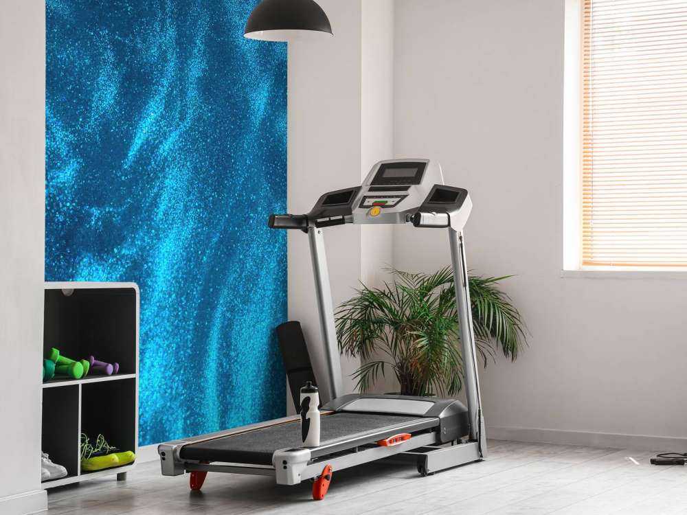 Blauwe glitter stroom
