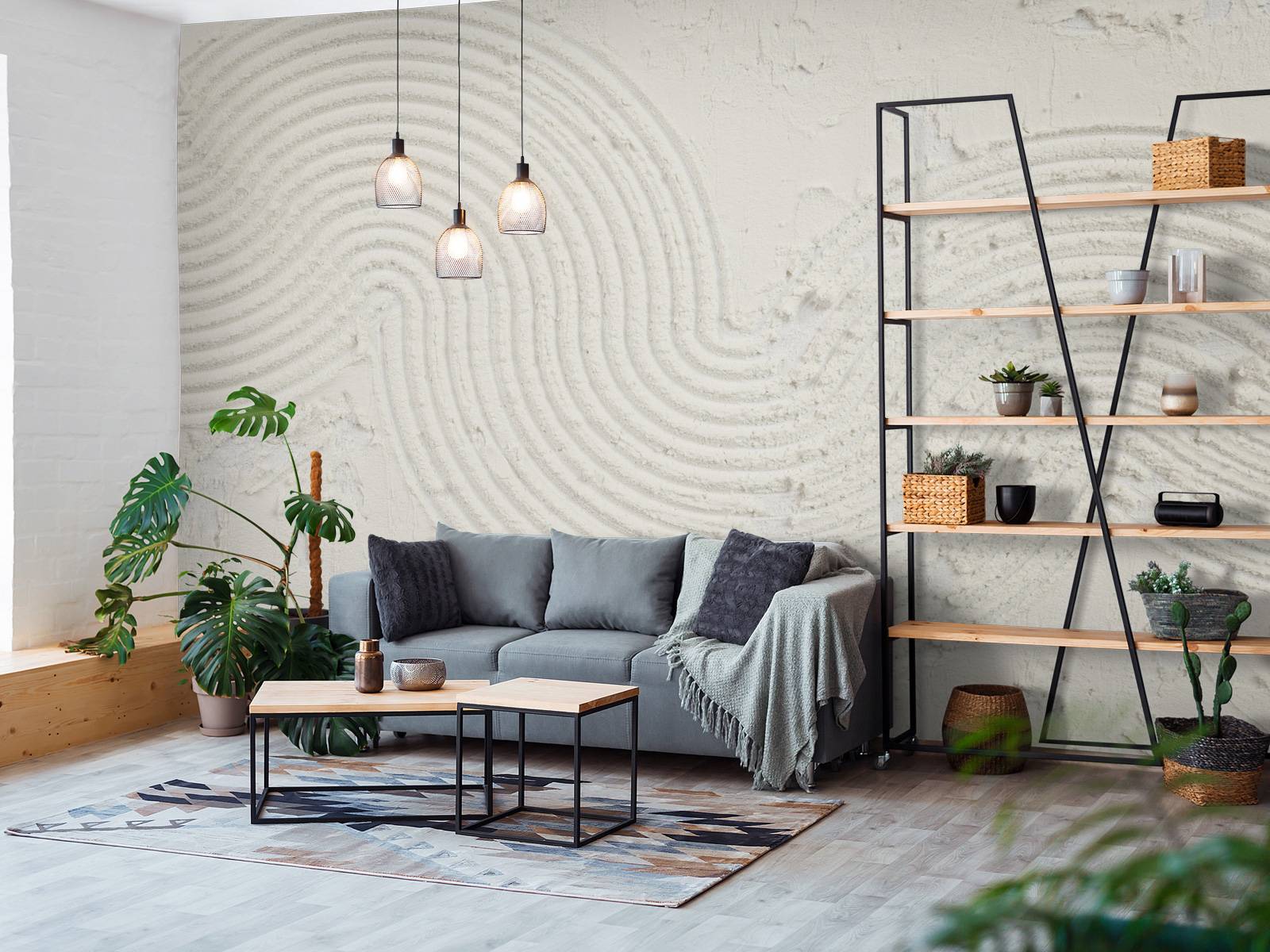Structuur kunst in off white