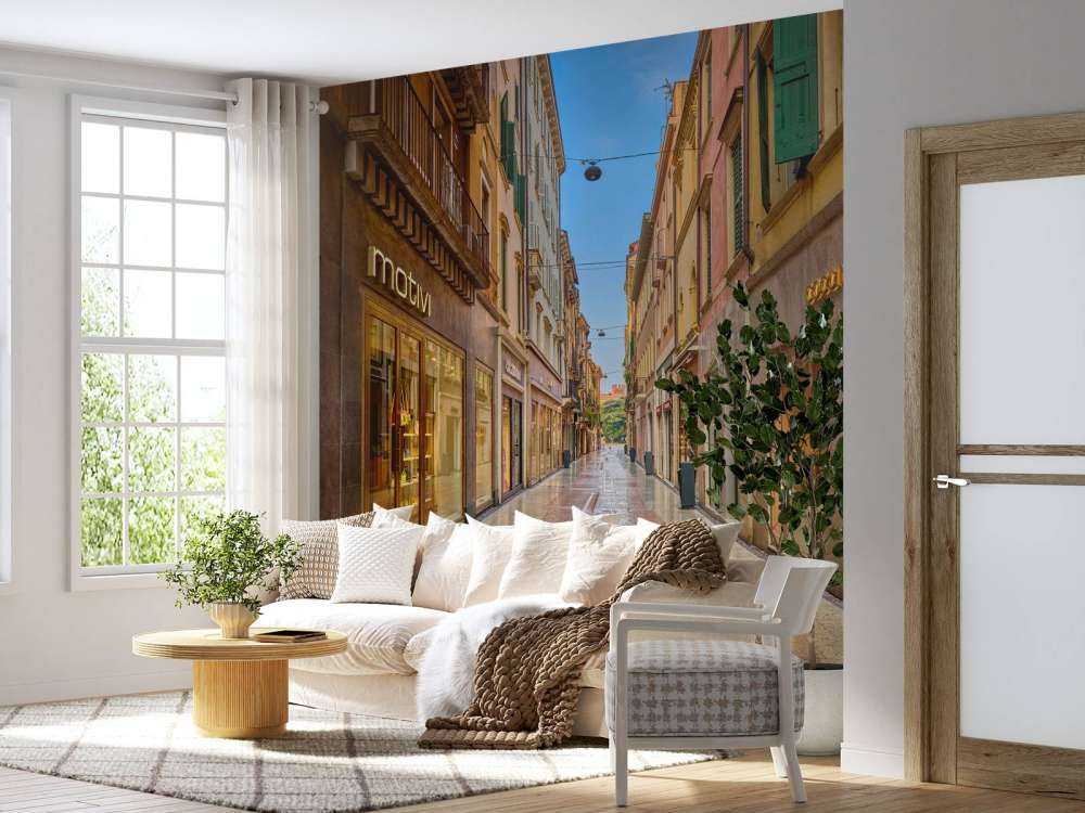 Winkelstraat 's morgens vroeg