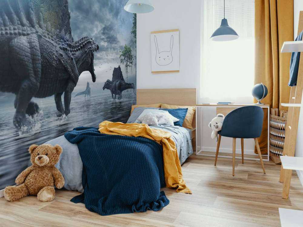 Spinosaurus groep in een jachtgebied