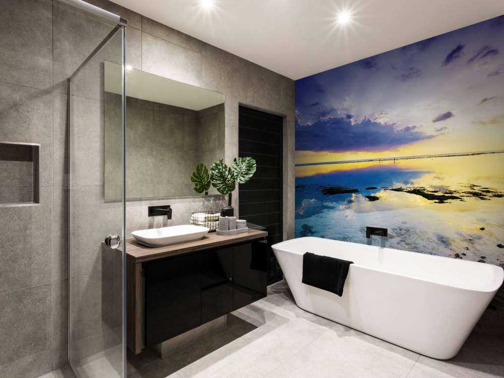 Strand met kleurrijk effect