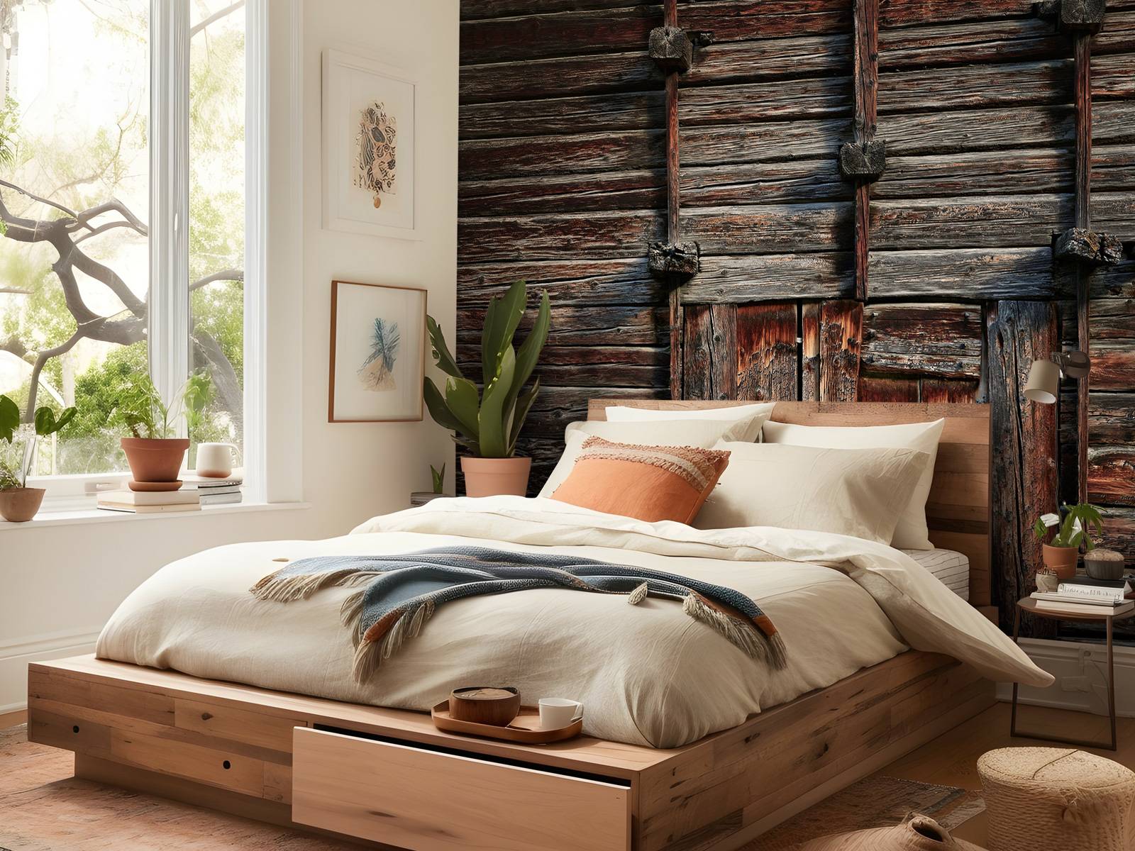Oud hout met balken