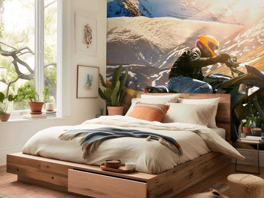 Zwarte motor in de winter