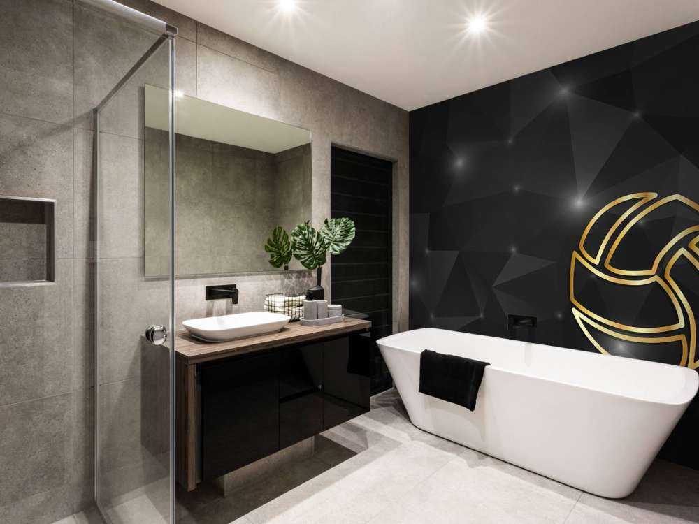 Volleybal design met een donkere achtergrond