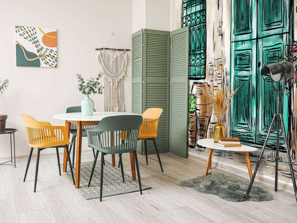 Tekening van een Mediterraans huis