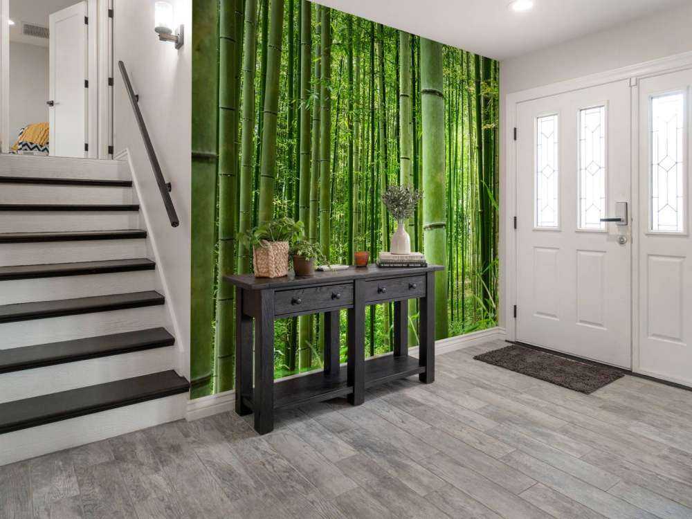 Midden in het bamboebos