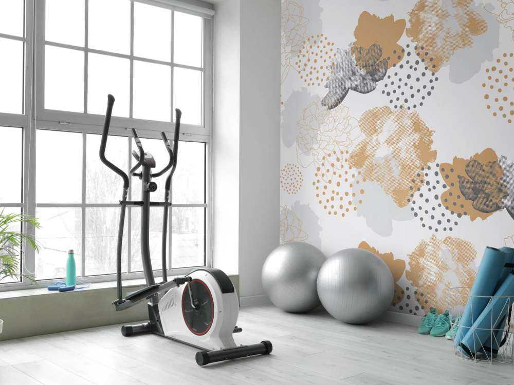 Grijs bloemen patroon