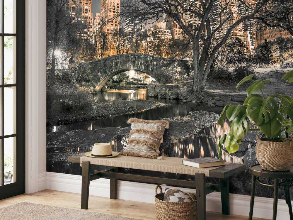 Central park in de avond