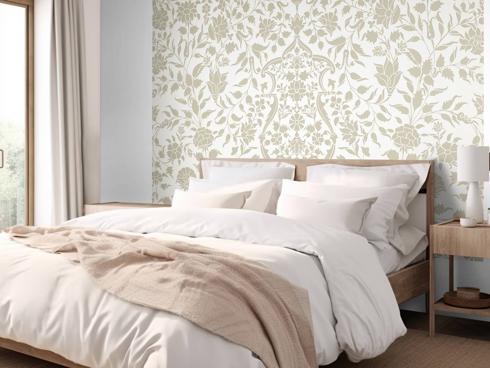 Beige bloemen illustratie