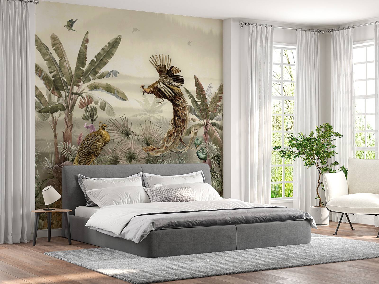 Jungle met vogels