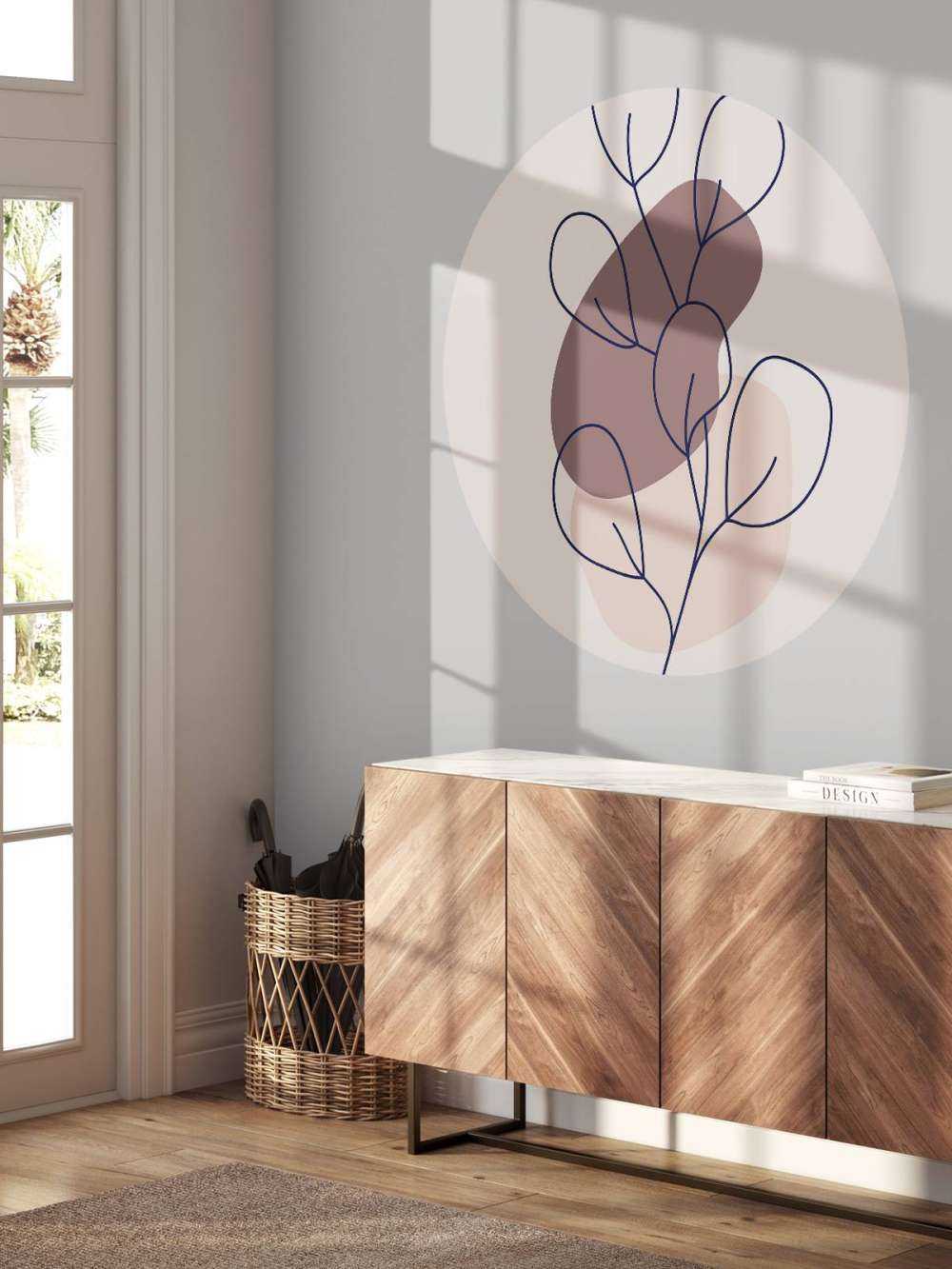 Plant met blaadjes en vormen