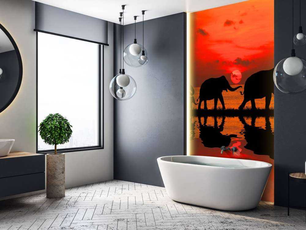 Olifanten en zonsondergang