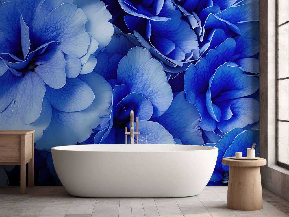 Close-up van blauwe hortensia's