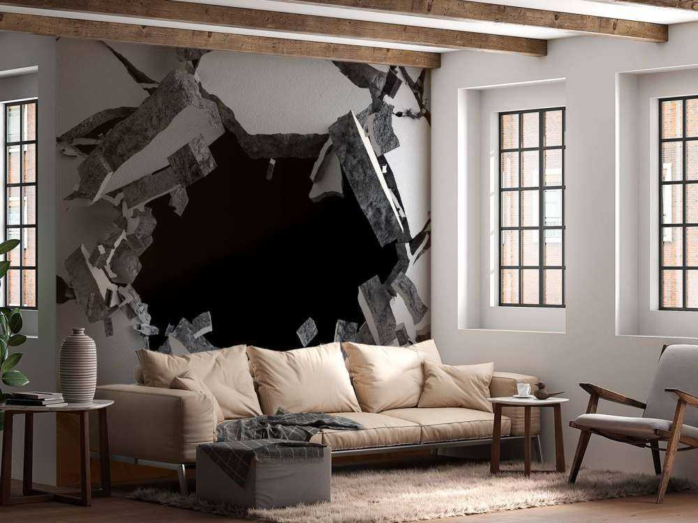 Gebarsten betonnen muur