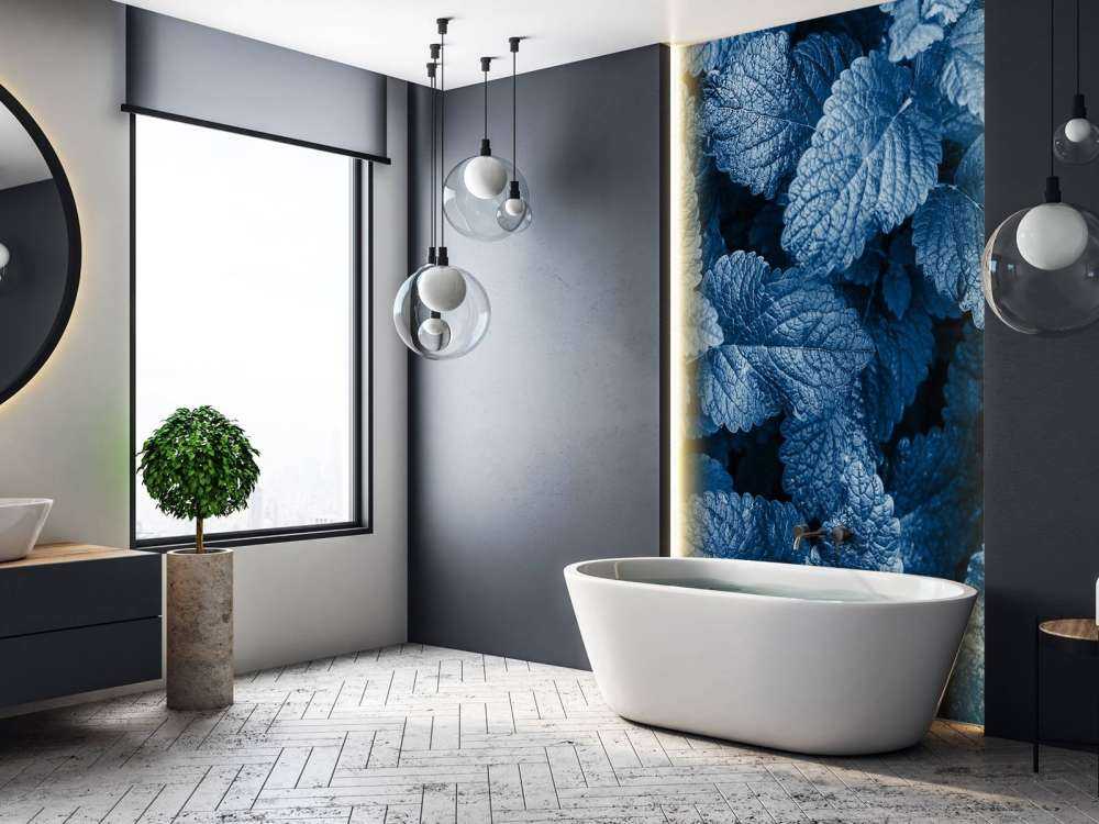 Blauwe exotische bladeren