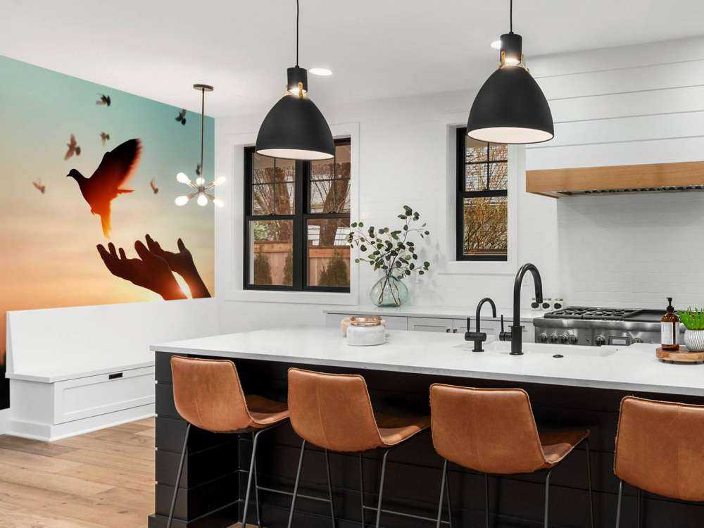 Duif bij zonsondergang