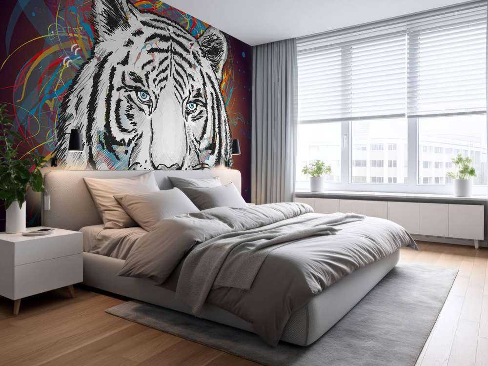 Tijger in de ruimte vector