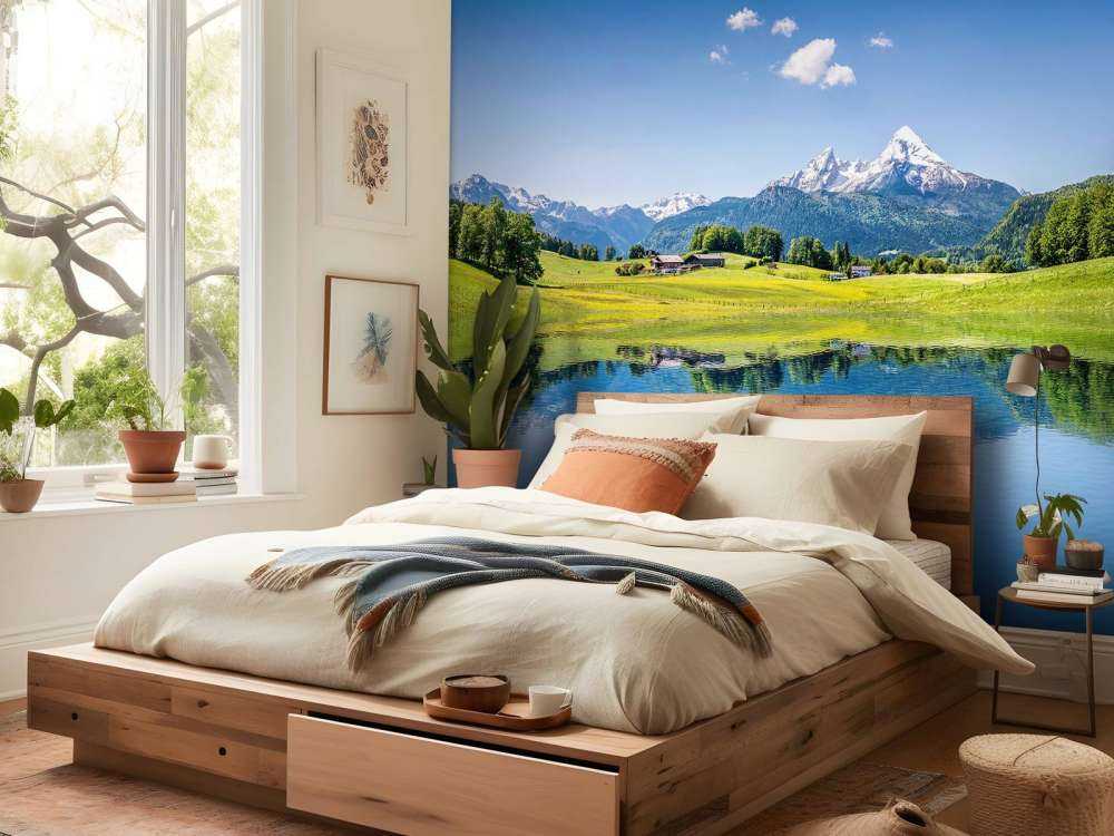 De alpen onder een helder blauwe lucht