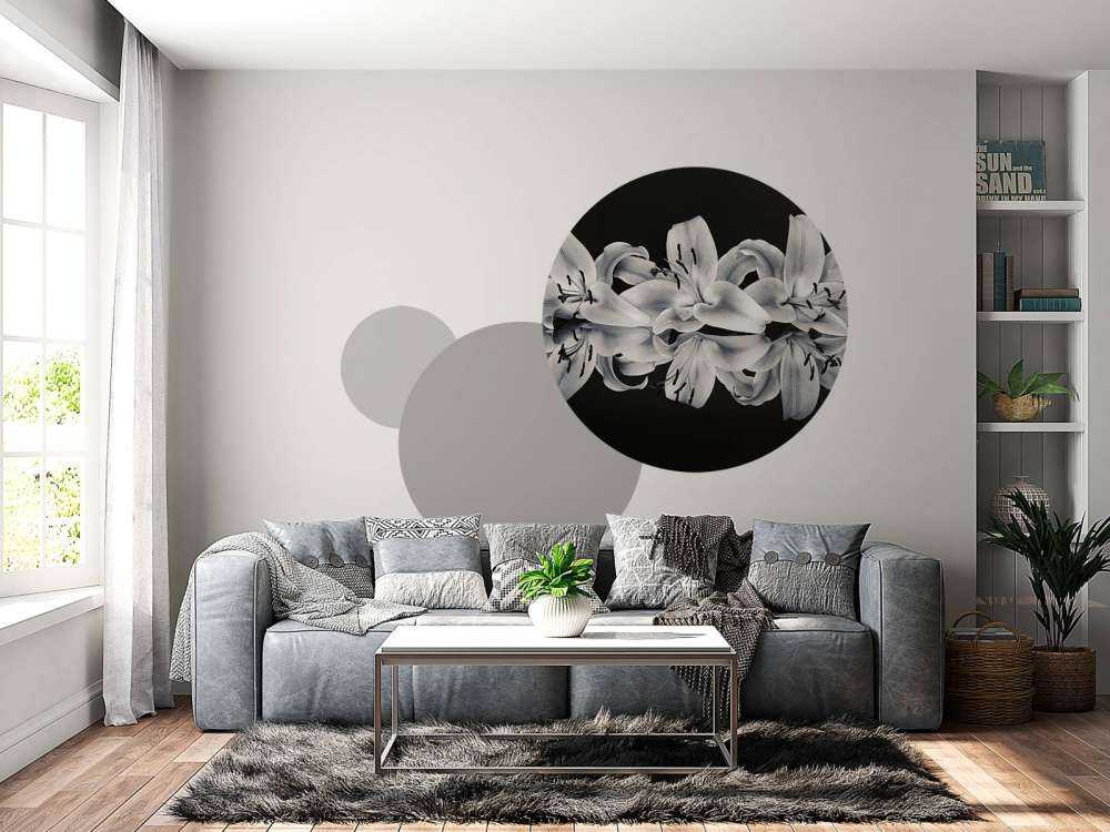 Bloemen in zwart-wit