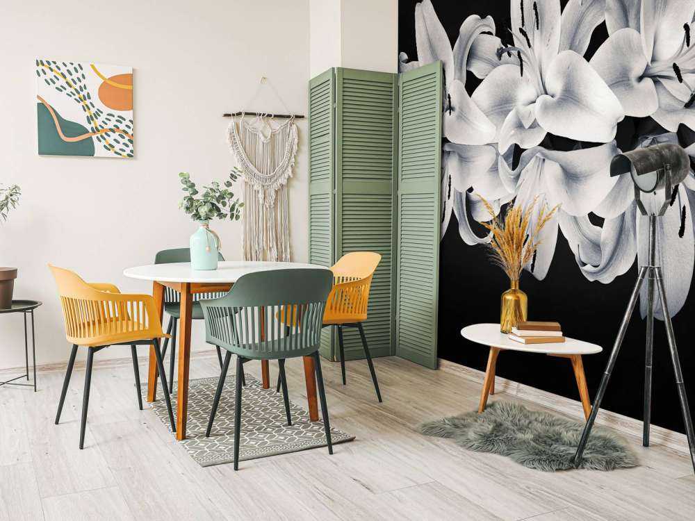 Bloemen in zwart-wit