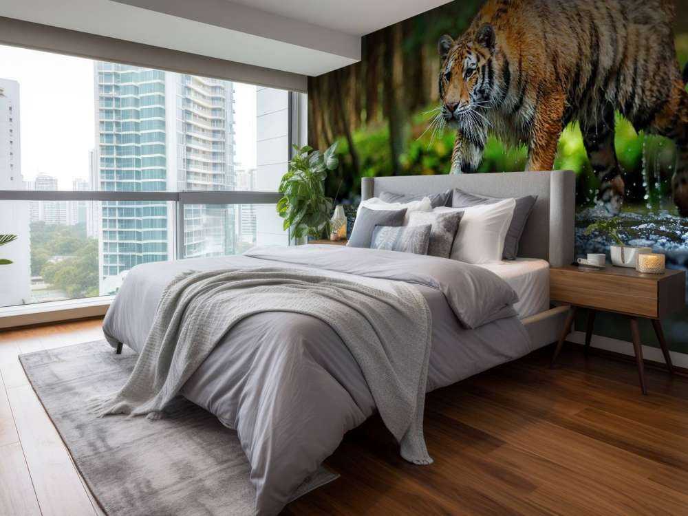 Tijger op een rivier