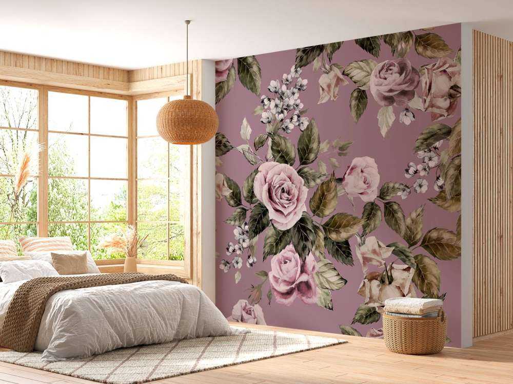 Roze rozen met een roze achtergrond