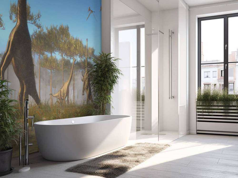 Dinosaurussen in de mist