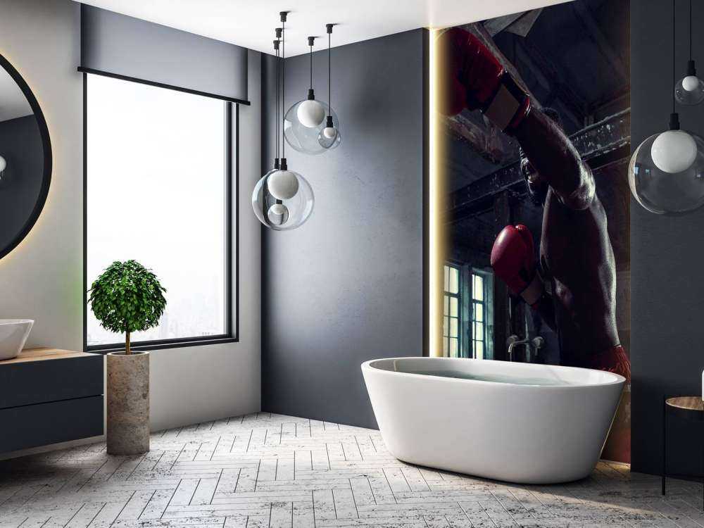 Vechtsport training in een donkere ruimte