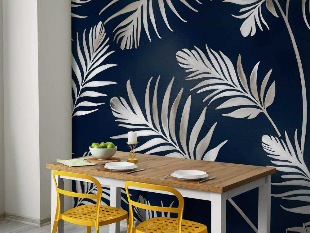 Golden leaves on dark Olive Green