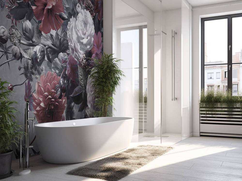 Big bouquet with poppies Red