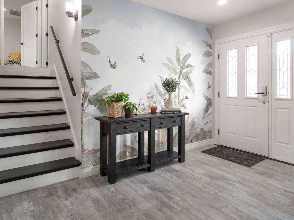 Kolibries tussen tropische bladeren