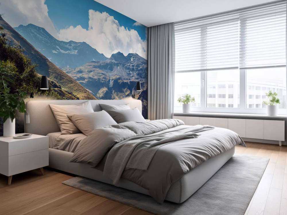 Panorama van een bergweg