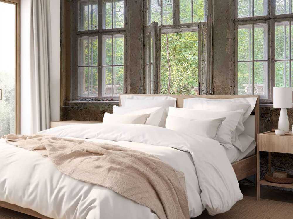 Verweerde kamer met boszicht