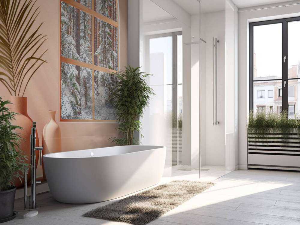 Sneeuwstilte in dennenbos