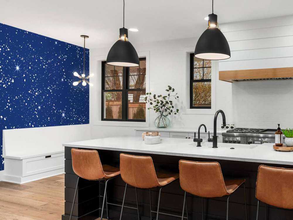 Sprankelende sterrennacht in blauw