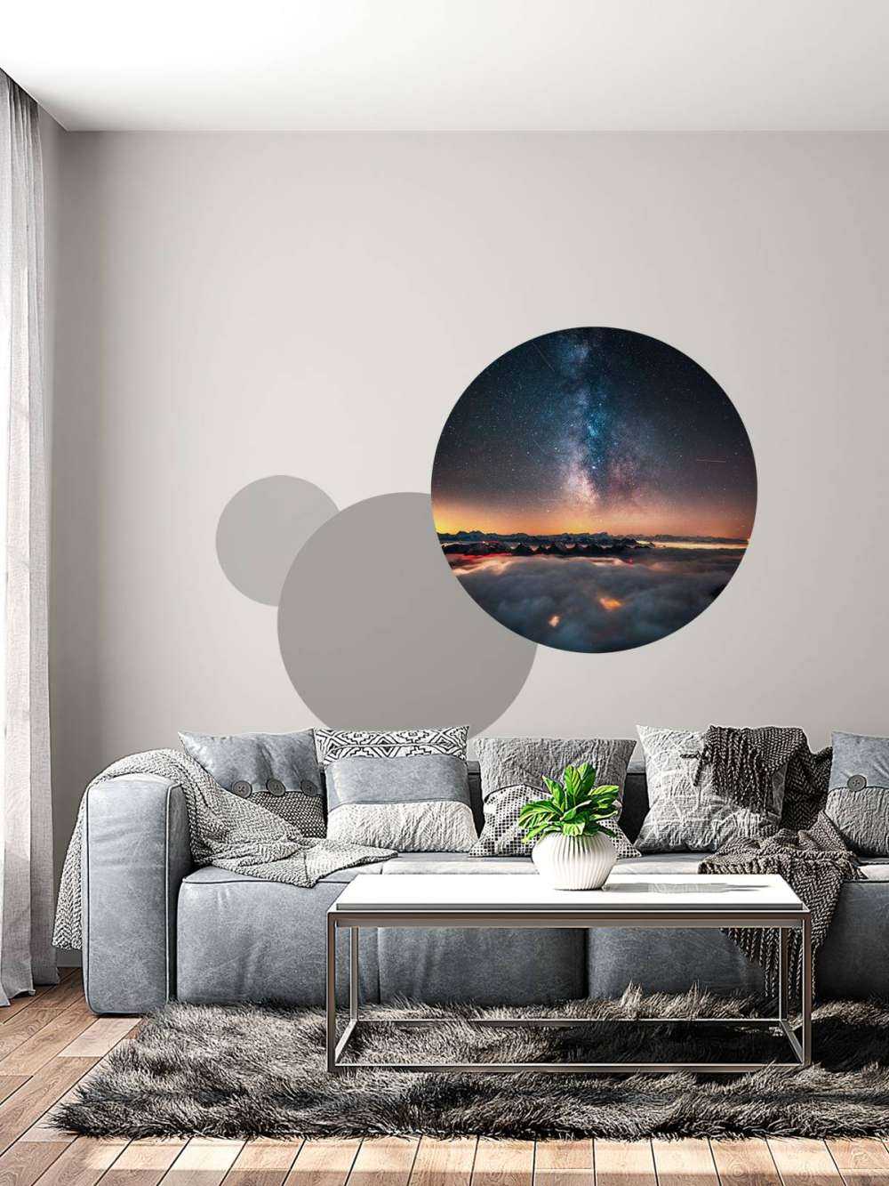 Melkweg boven nachtelijke bergflarden