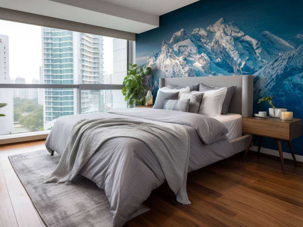 Kristallicht over besneeuwde pieken