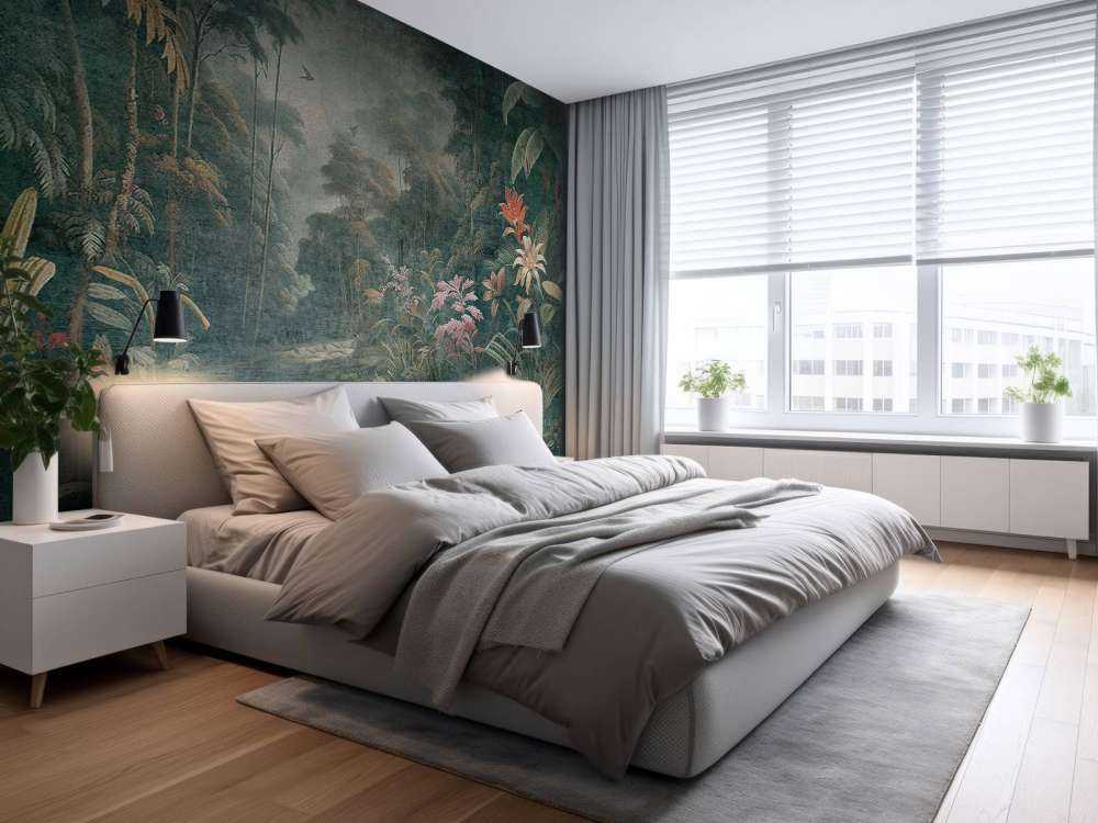 Tropisch regenwoud bij ochtendnevel