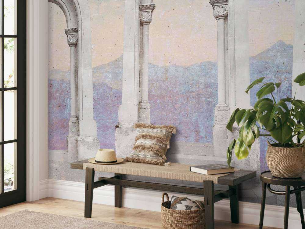 Klassieke bogen naar pastelhemel